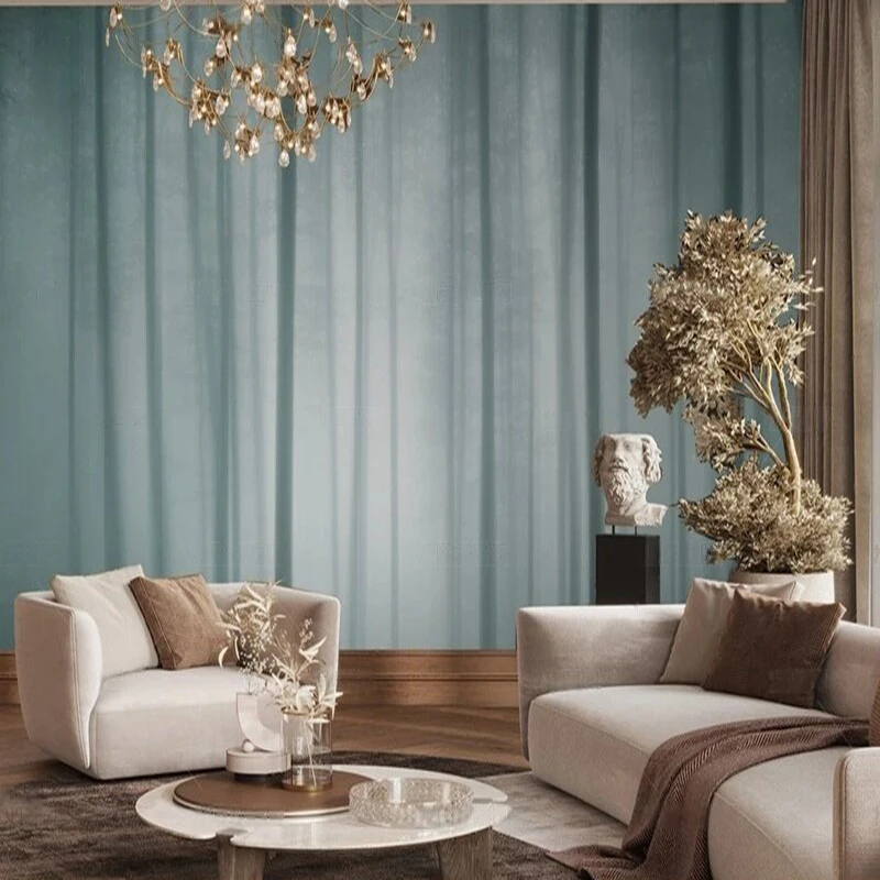 

MU9202 Custom Wall Mural Original silver curtain hanging in the air serene and beautiful picture TV background wall