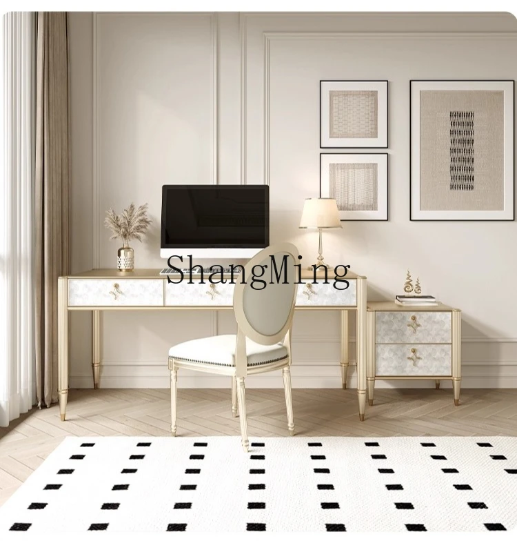 

CL Light Luxury Solid Wood Desk Living Room Study Office Home Computer High-End Simple Bedroom Study Desk