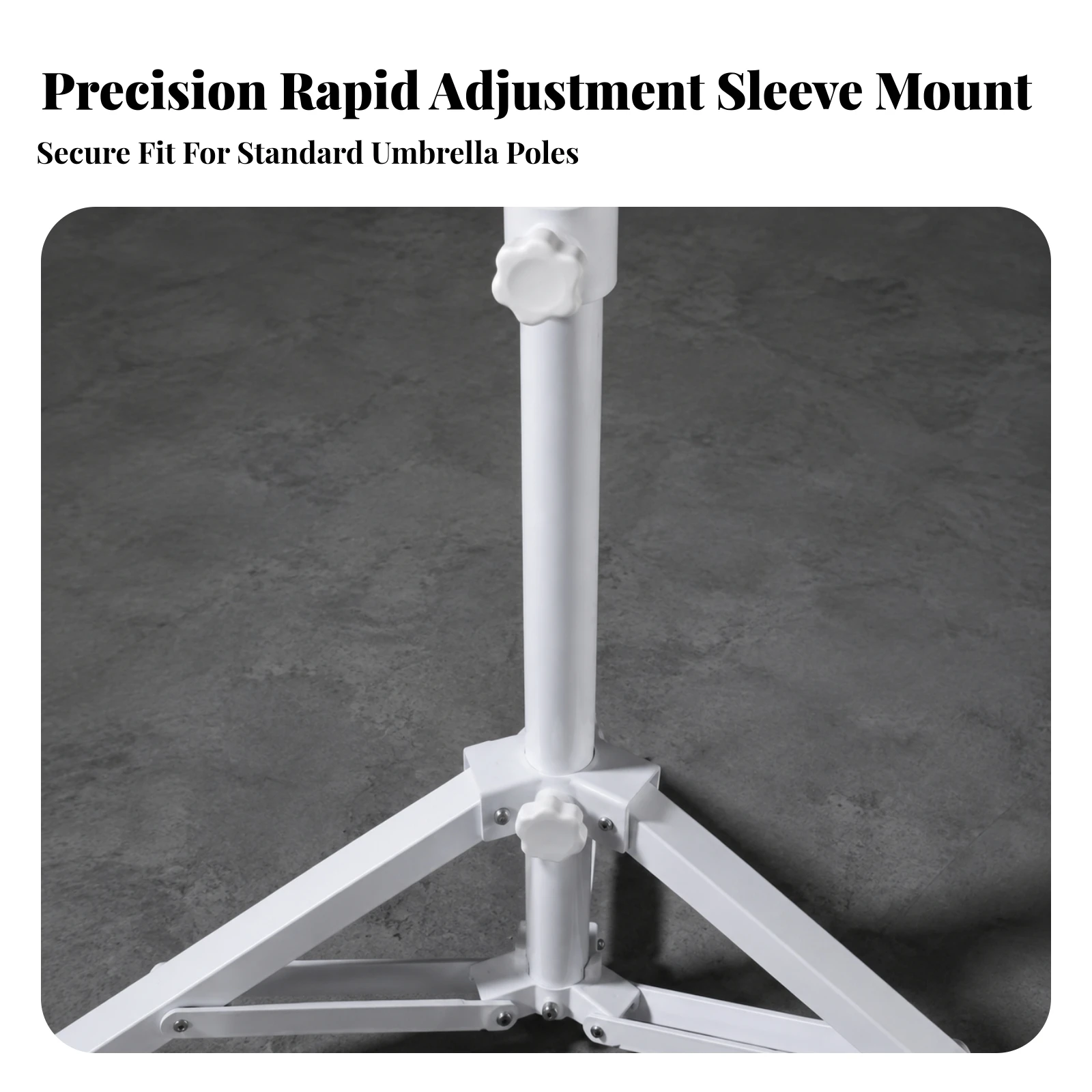 Fishing Umbrella Base Stable Triangular Umbrella Stand Sturdy Space-Saving for Anglers, Camping, Beach