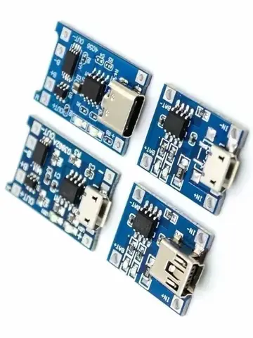 1A 18650 Lithium Battery Protection Board Type-c/Micro/Mini USB Charging Module TP4056 With Protection One Plate Module