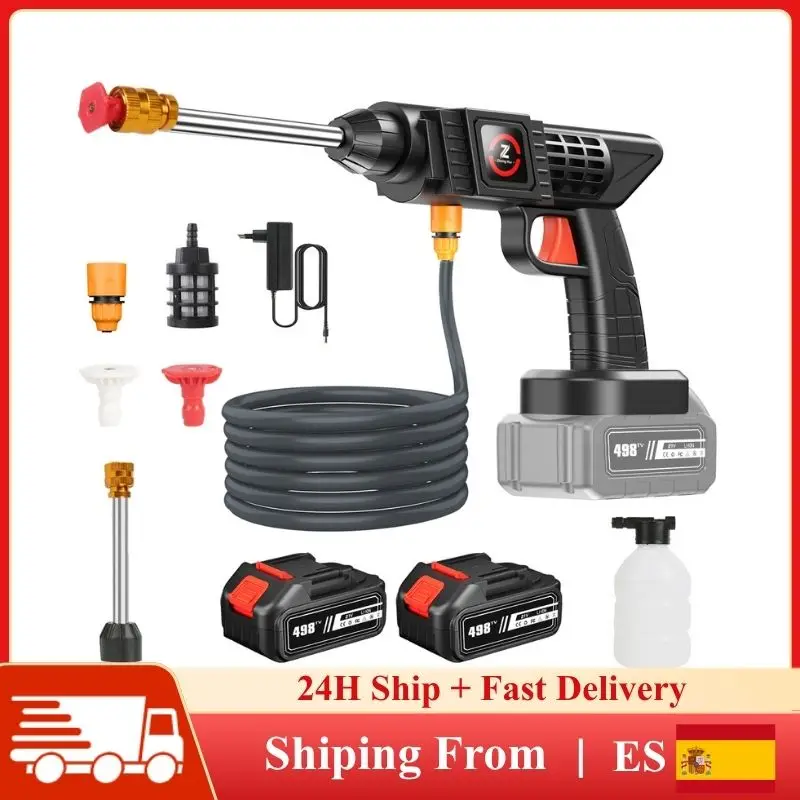 Hidrolavadora Inalámbrica de Alta Presión de 50 BAR, Pistola de Agua con Generador de Espuma, Limpiador para Hogar… — oferta en AliExpress
