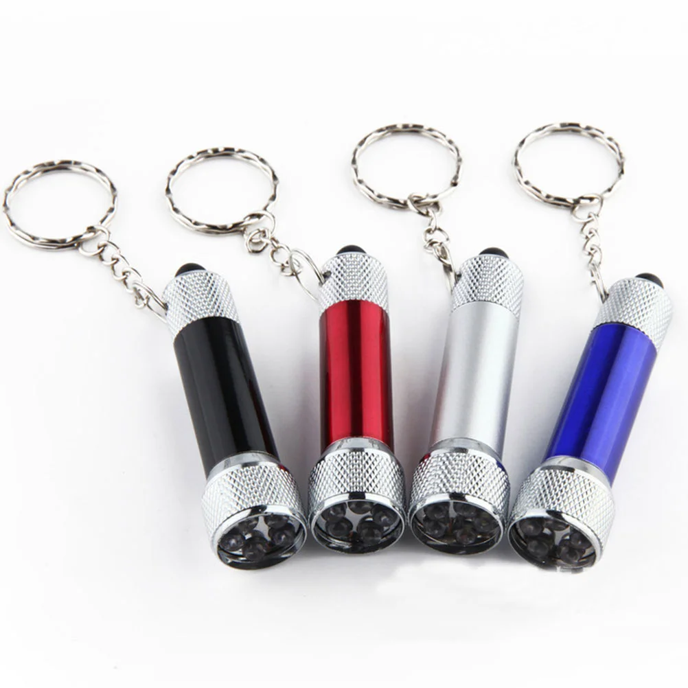 8 Pcs Flashlight Key Chain Flashlights Camping LED Mini Keychain with Hook Travel