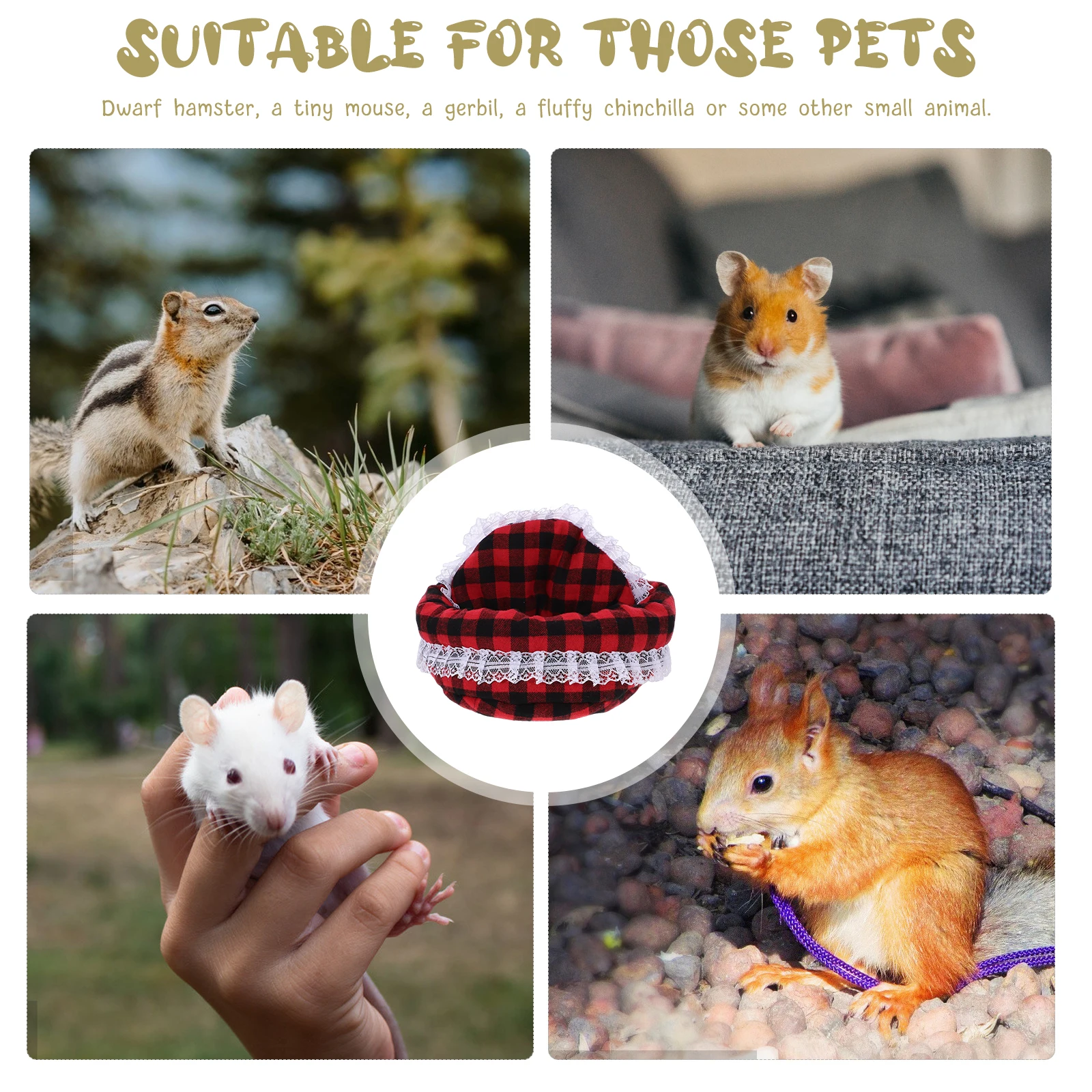 

Warm Hamster Nest Reusable Safe Pet Cage Hamster Bed Sturdy Small Chinchilla Comfortable Hideout Durable Pet Supplies