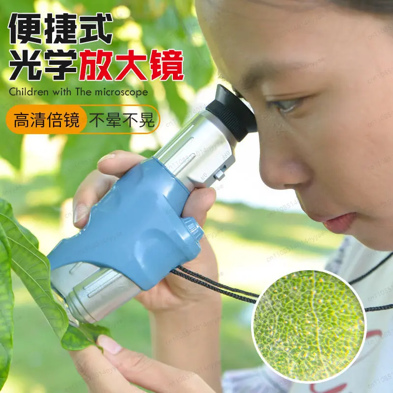 子供用ハンドヘルド顕微鏡、stem発見玩具（就学前および家庭用）-科学探求のためのポータブルhd拡大鏡
