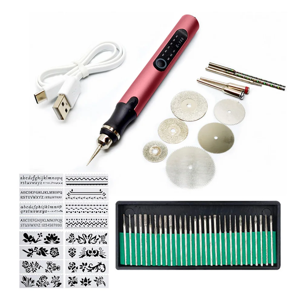 

Electric Engraver Etching Pen Multifunctional 3 Gears Adjustable Mini Drill Carving Pen DIY Power Tools for Jewelry Glass Wood