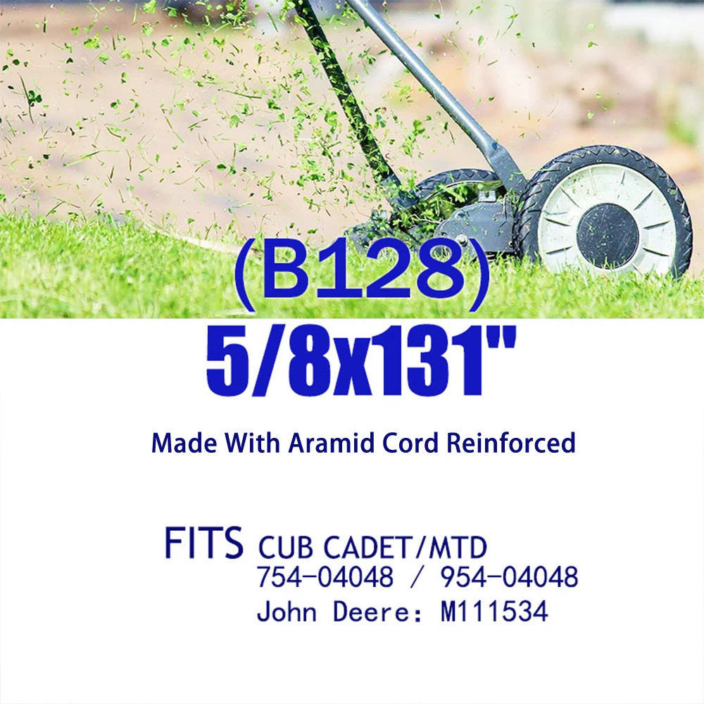 5/8 x 131 Inch Deck Belt Aramid Cord Replaces 754-04048 954-04048 for Cub Cadet MTD John Deere