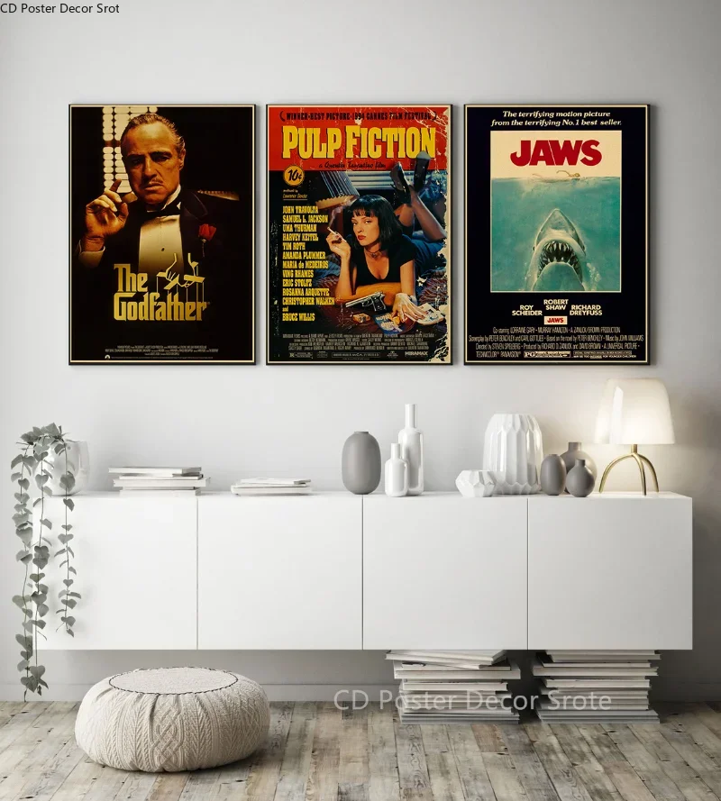 Hot Classic Movie Posters The Office Friends TV Kraft Paper Prints Godfather Vintage Home Room Decor Aesthetic Art Wall Painting