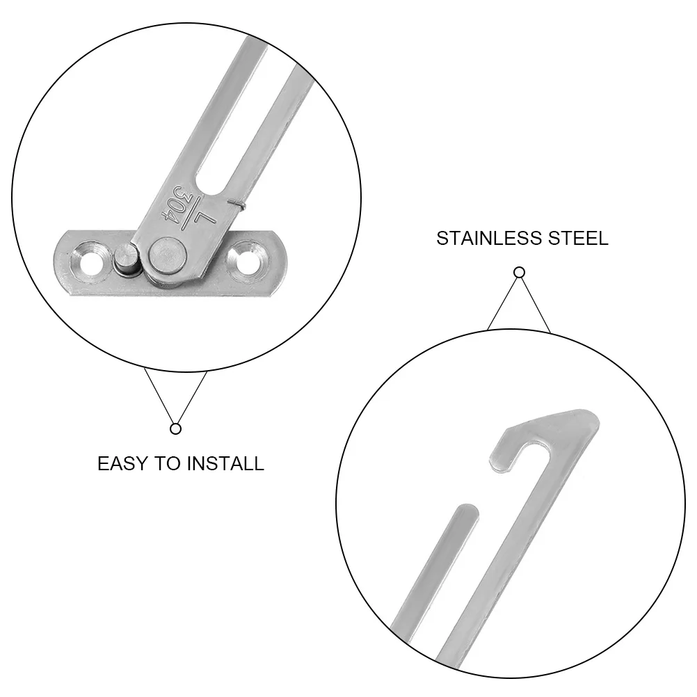 4Pcs Window Lock Safety Buckle Concealed Restrictor Child Protection Stopper Easy Install for Sliding Vertical Windows