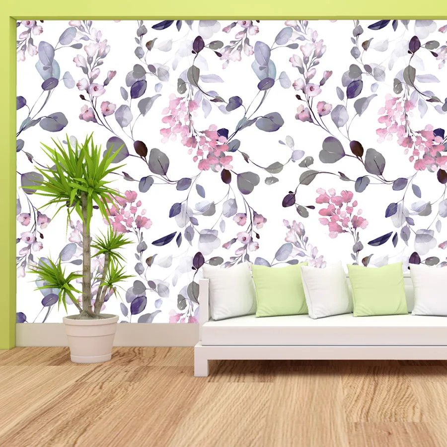 Personalizado casca e vara papel de parede decoração para casa para sala estar decoração flor móveis renovação fundo mural