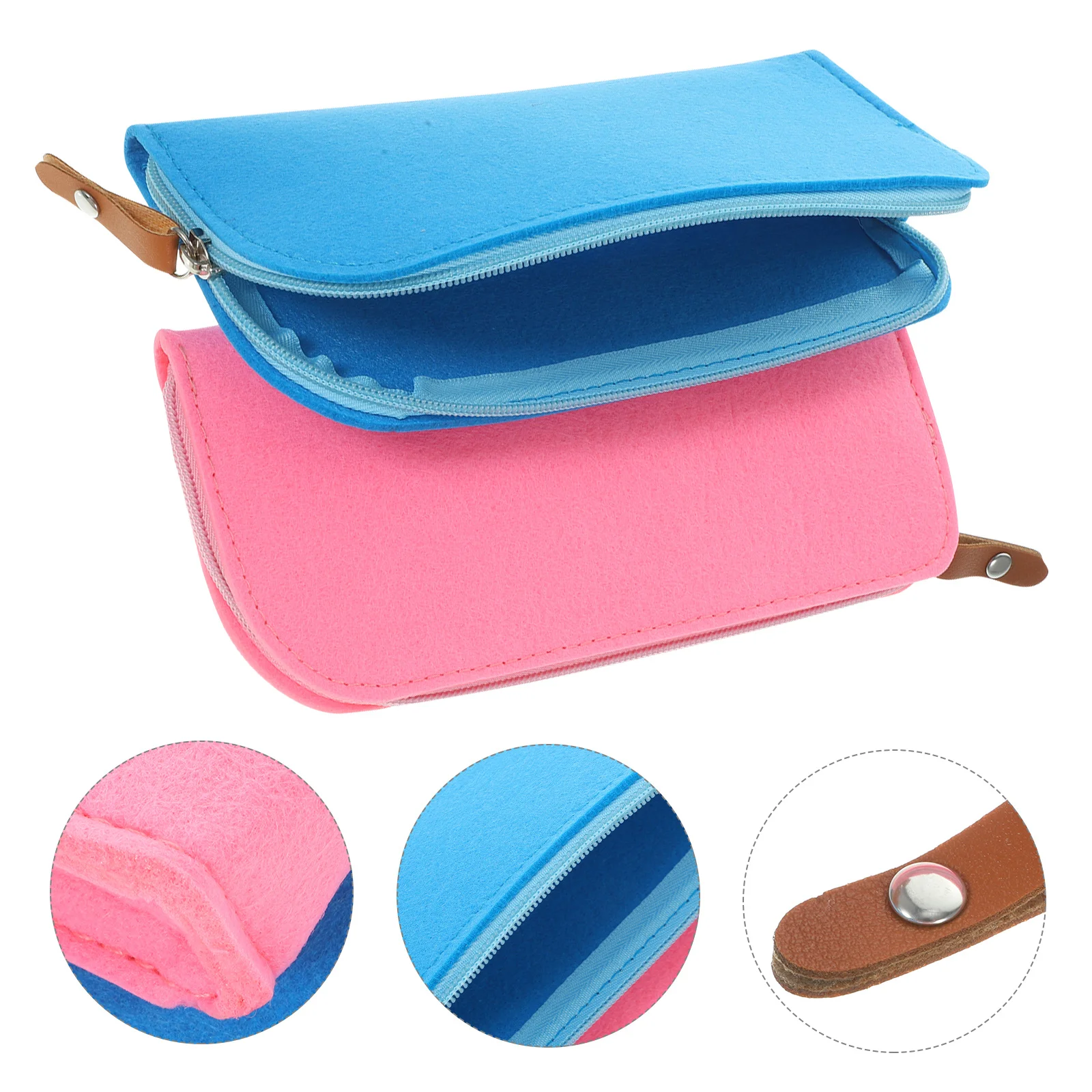 

4pcs Pencil Case Small Size Lightweight Durable Large Capacity Stationery Bag For Students Artists Portable Organizer Zipper