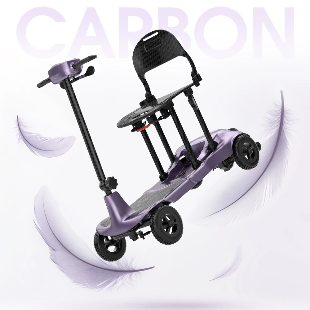 

Lightweight 12kg Carbon Fiber Electric Scooter with 200W Brushless Motor Easy Folding All-Terrain Smooth Drive Mobility Scooter