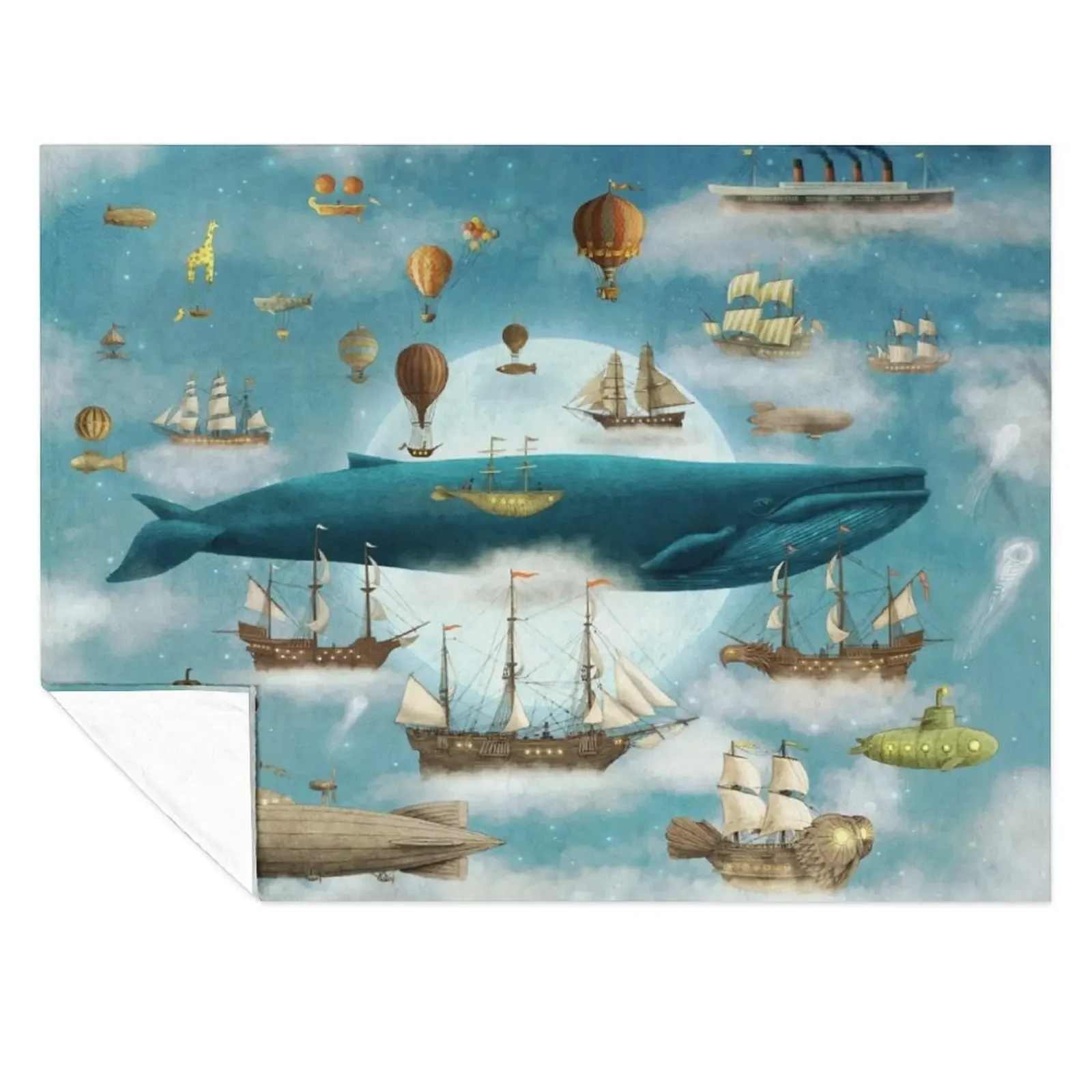 

Ocean Meets Sky - Book Throw Blanket Extra Large Throw Blankets For Baby Beach Sleeping Bag Blankets