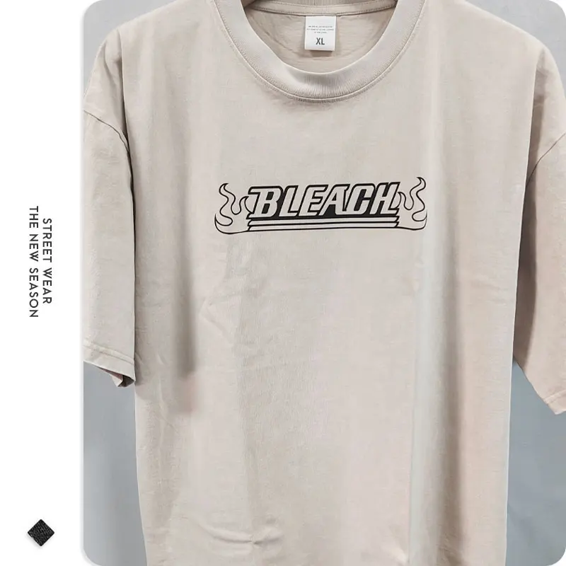 Grimmjow Aizen Ichigo T-shirt Anime Vintage Washed T Shirts Streetwear Rukia Kenpachi Manga Oversized Short Sleeve Tops Tees