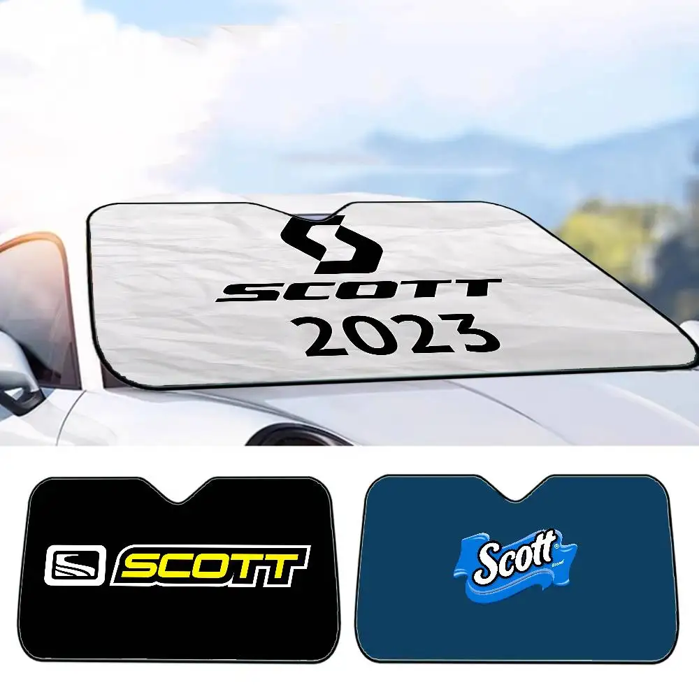

S-ScottS Bike Logo Car SunShade Car Sunshade Window Sunshade Sunblock Front Windshield Hood Interior Front Baffle Ring Sunshade