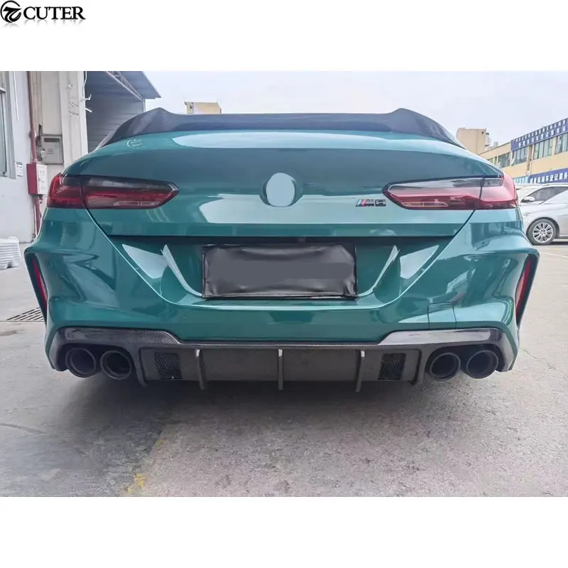 F91 F92 F93 M8 ألياف الكربون الجبهة حافة مصد السيارة فتحات الهواء صب الزخارف المصد الخلفي الناشر التنانير الجانبية الخلفي سبويلر لسيارات Bmw M8