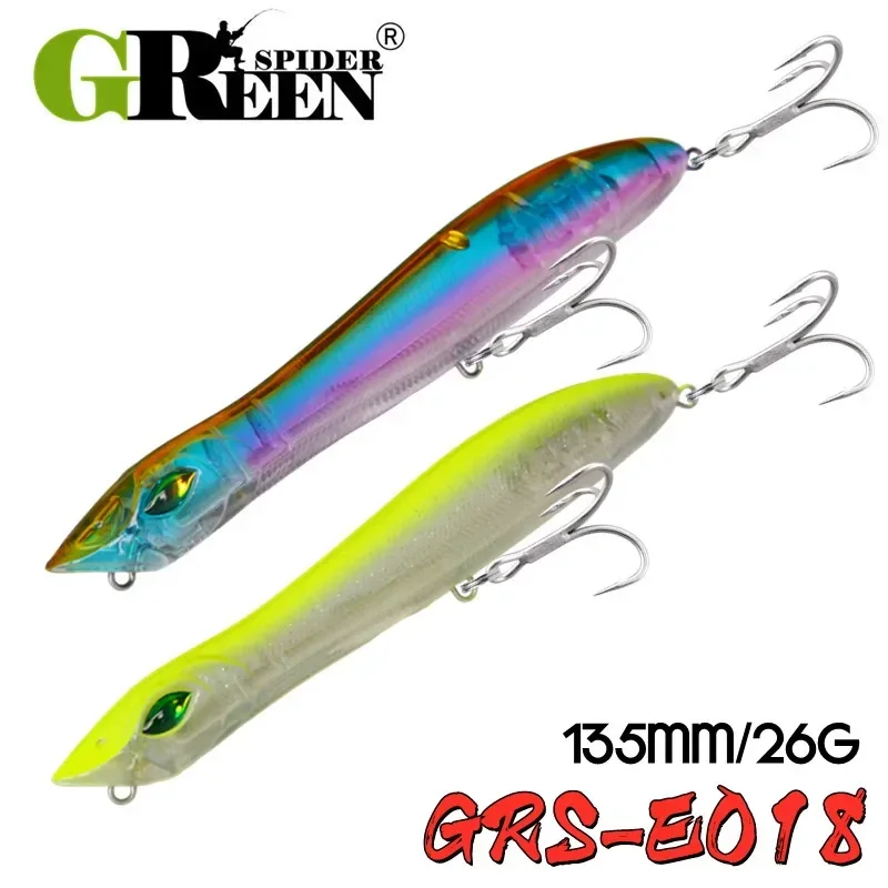 GREENSPIDER 130mm 26g Baby Bleistift Angeln Lockt Topwater Köder Wobbler Snakehead Künstliche Bleistift Köder Bass Fishing Tackle