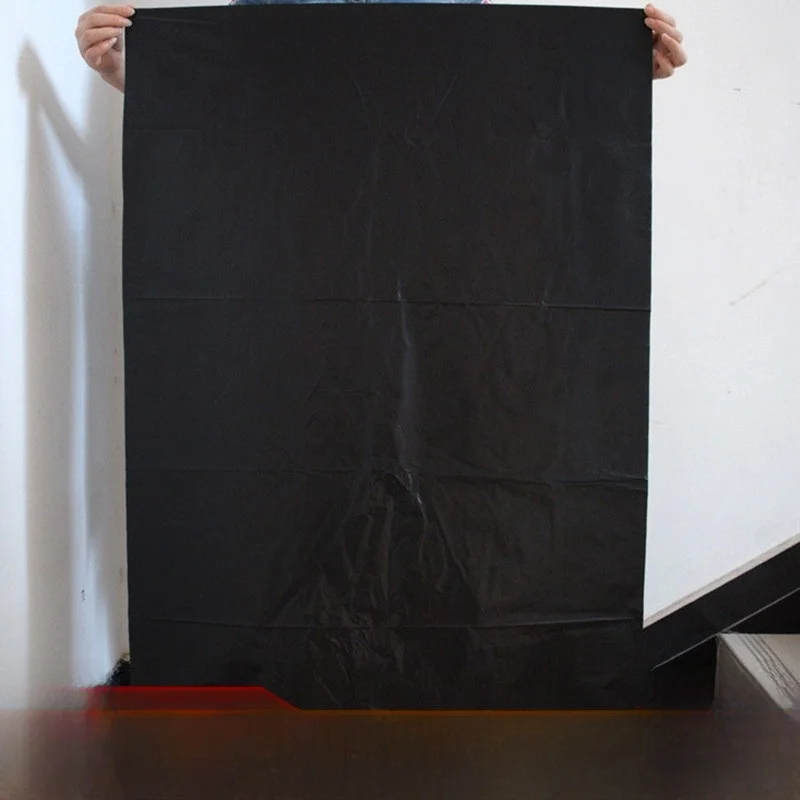 Thickened Black Disposable Garbage Bags Flat Mouth Plastic Bags for Household Dustproof Sofa Covers Single Chair Plant Floral