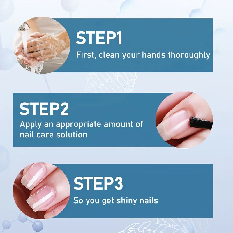 3 Days Nail Care Polish,Keratin Amino Acid Nail Oil,Moisturizing Clear Nail Care Gloss,Quick Dry Nail Conditioner for Weak Nails view 2