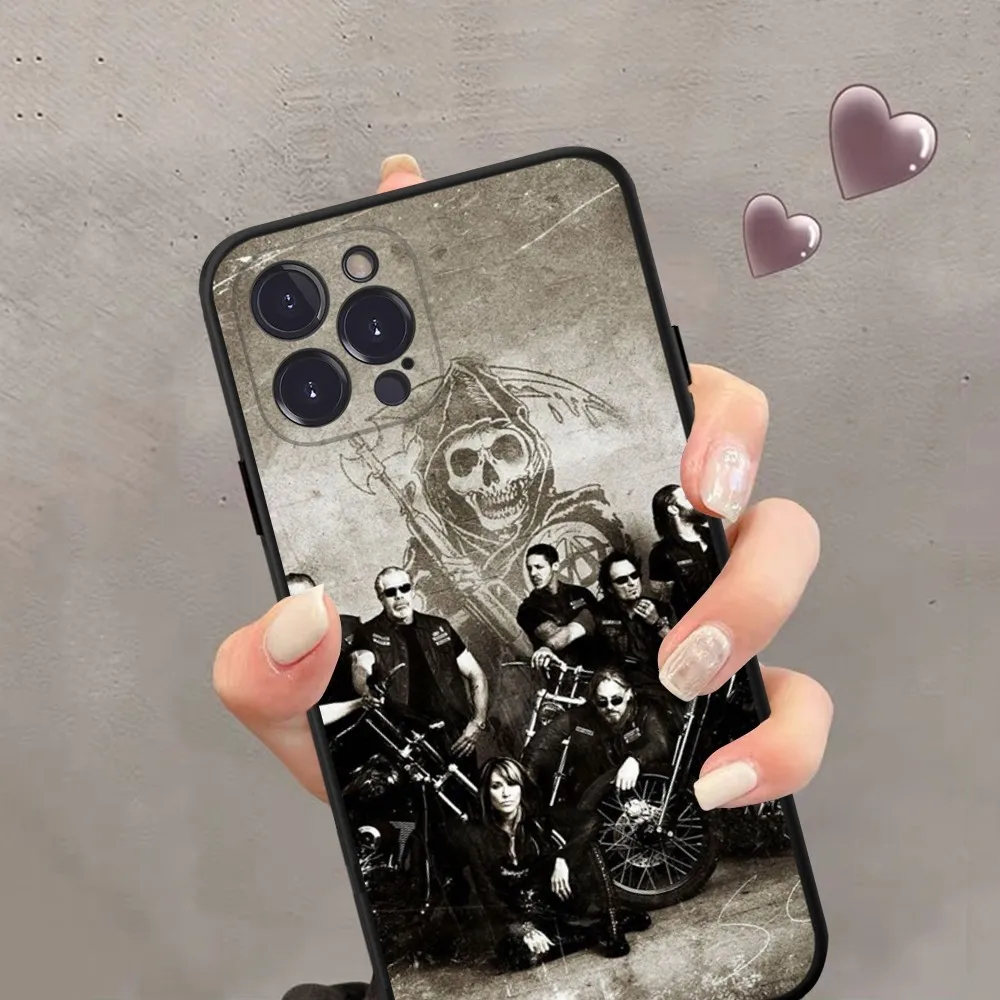 American TV Sons Of Anarchy Phone Case Silicone Soft For iphone 15 14 13 12 11 Pro Mini XS MAX 8 7 6 Plus X 2020 XR Shell