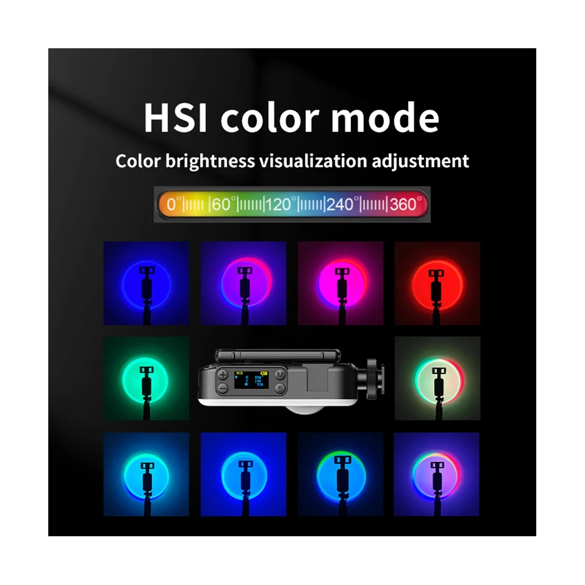 Заполняющий свет Огни для фотосъемки Светодиодные фонари с настольной подставкой для сотового телефона Прямая трансляция заполняющего света RGB окружающего освещения, C