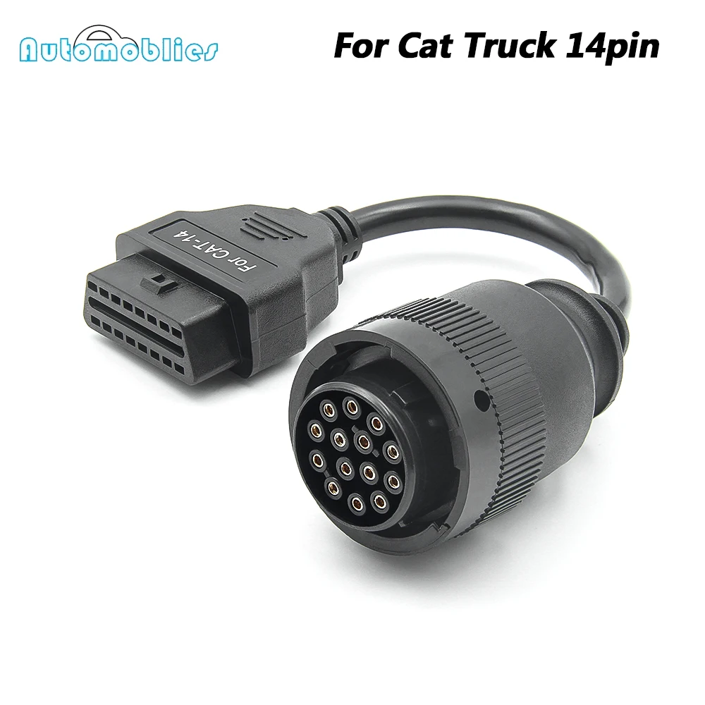 

Для Cat Truck 14-контактный OBD к OBD2 OBD 2 Удлинительный кабель Для Cat Truck 16-контактный разъем сканера OBDII Инструмент диагностики грузовиков