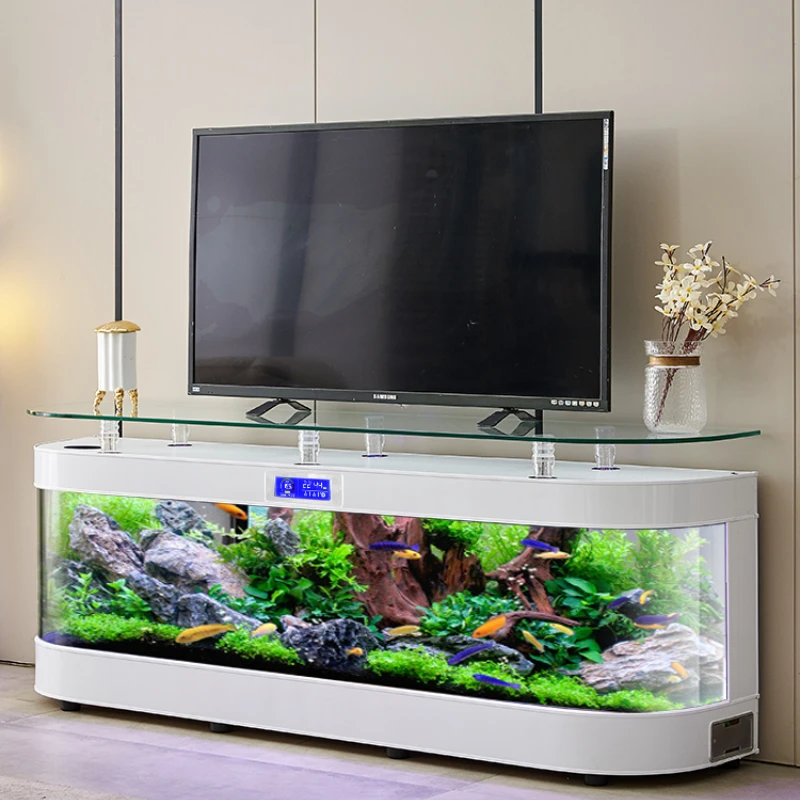 TV Cabinet Glass Fish Tank Smart Aquarium Living Room Home Medium Ecological Change Water Home Delivery