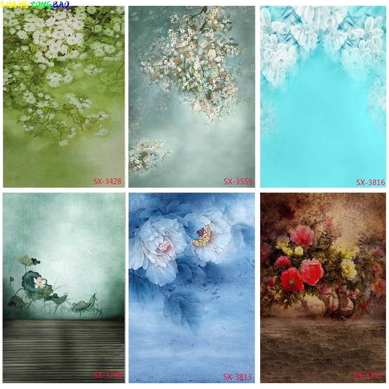 

Vinyl Custom Chinese Style Flower Themed Photography Backdrops Prop Vintage Portrait Photo Studio Background YXFL-85