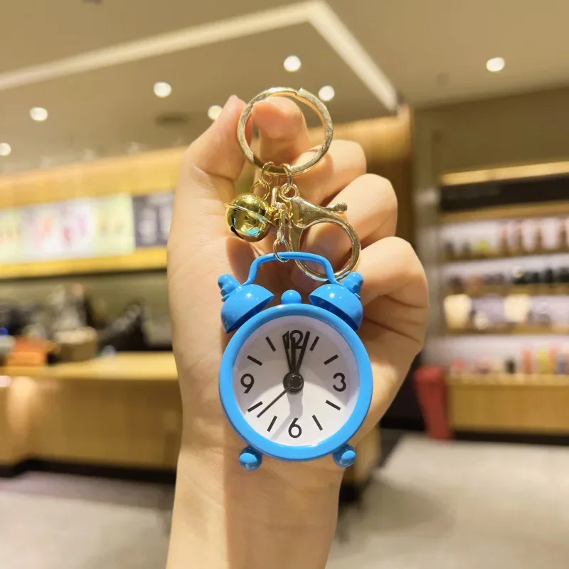 Mini sveglia portachiavi moda creativa orologio carino ciondolo in metallo borsa per telefono auto ornamenti regalo bigiotteria gioielli donna Llaveros