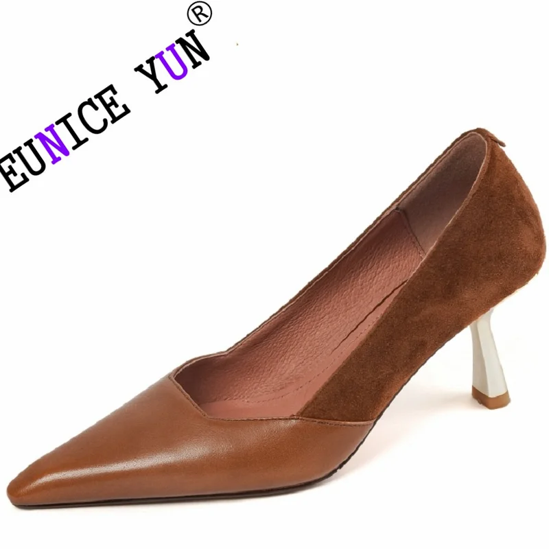 

Туфли-лодочки женские в стиле ретро, с острым носком