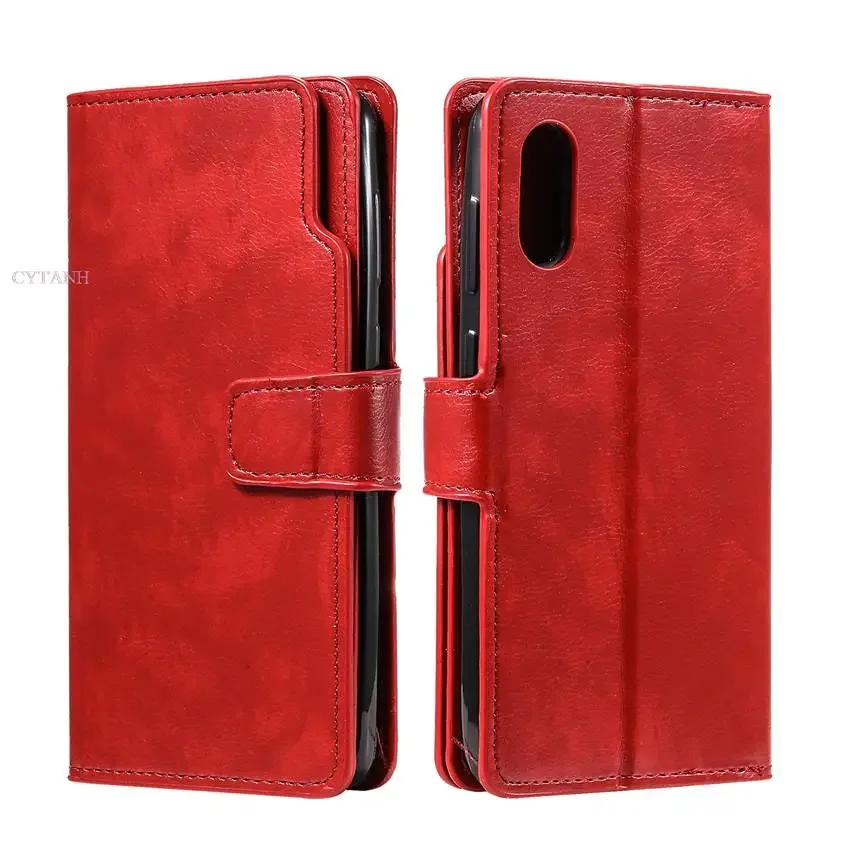 Leder Neun Karten Brieftasche Fall Für Samsung Galaxy S24 Ultra S23 FE S22 S20 S21 Plus S10 S9 S8 Plus Hinweis 20 Telefon Abdeckung – Detail 9