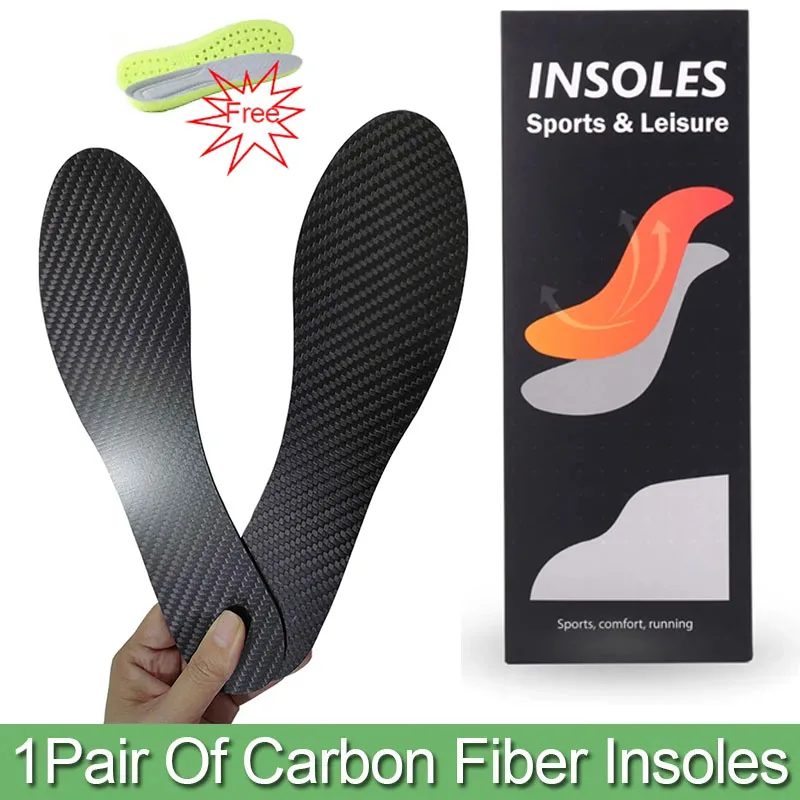 1.2mm Carbon Fiber Insole and Shock-absorbing Insole, Foot Fractures, Hallux Rigidus and Limitus, Rigid Shoe Insert for Sports