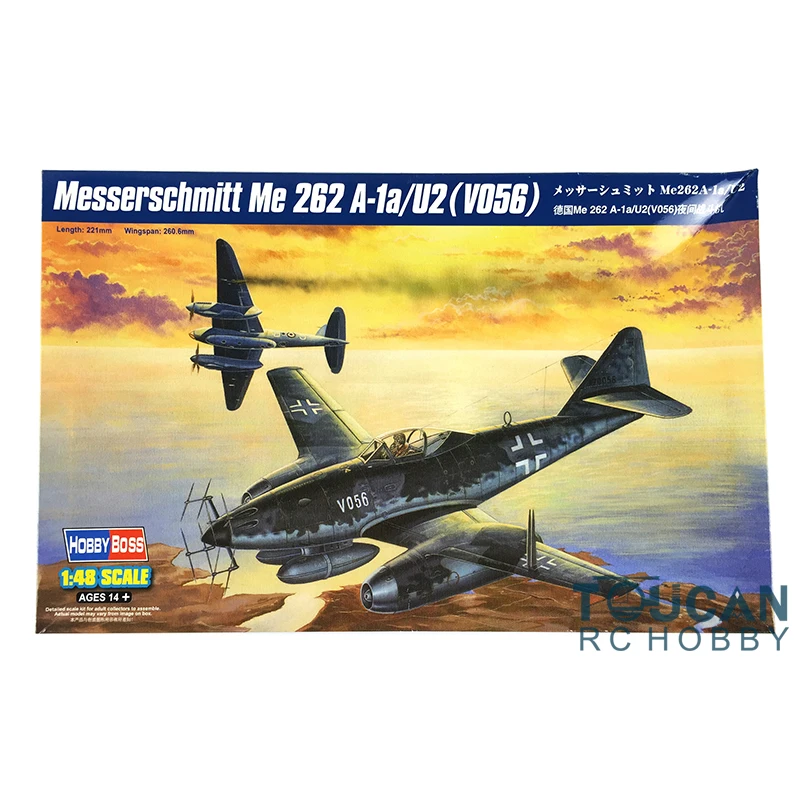 Hobby Boss 80374 1/48 German Messerschmitt ME262 A-1a/U2(v056) Fighter Model for Collecting TH05912-SMT2