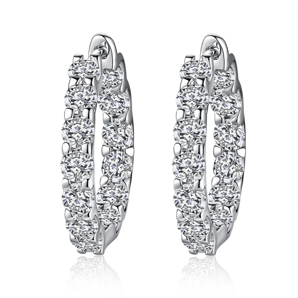 

925 silver Moissanite earrings, fashionable and elegant, unique sterling silver stud earrings, Amazon bestseller, perfect gift f