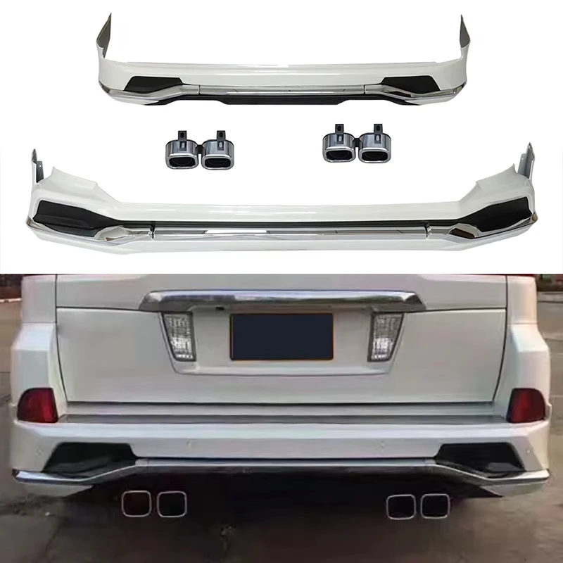 High Quality 2016-2020 LX570 Front Rear Body Kit With Dual Pipe Exhaust Auto Modification Parts