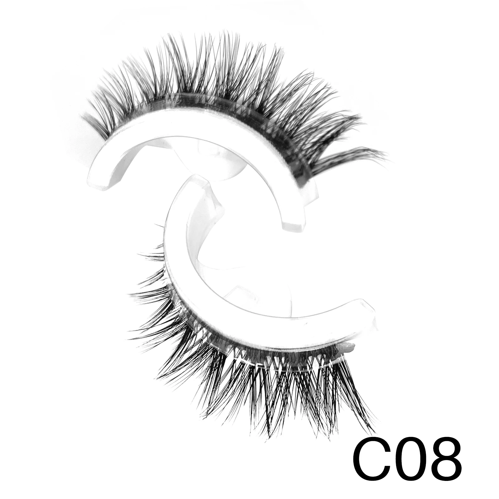 Self Adhesive Eyelashes Glue Free Reusable Full Strip Eyelash Thick Natural Makeup Tool False Lashes