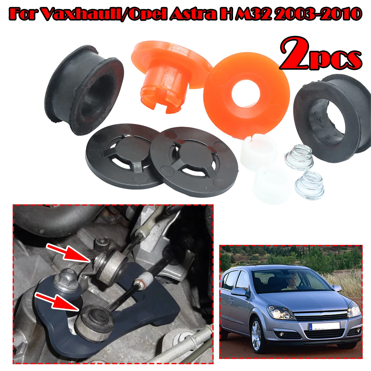 

2Kit Upgrade Manual Gear Shift Cable Linkage End Rod Bush Connector For Vauxhall/Opel Cascada 2013 - 2016 Shifter lever Selector