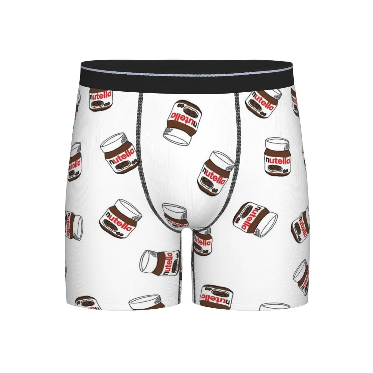 

Long Boxer Underpants Shorts Nutella Cutie Panties Male Ventilate Underwear for Homme Man Boyfriend Gift