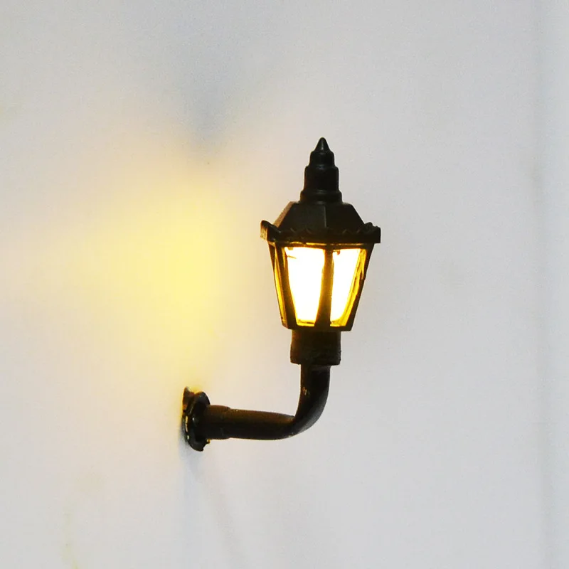 مصغرة الجدار مصباح/مصباح ليد نموذج أطقم لصنع بناء طاولة الرمل المشهد مواد الإضاءة الديوراما اكسسوارات 10 قطعة