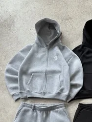 Y2K letter zipper hoodie clothing men's ala lake fashion fashion embroidery oversized oversized hoodie sweatshirt zipper jacket