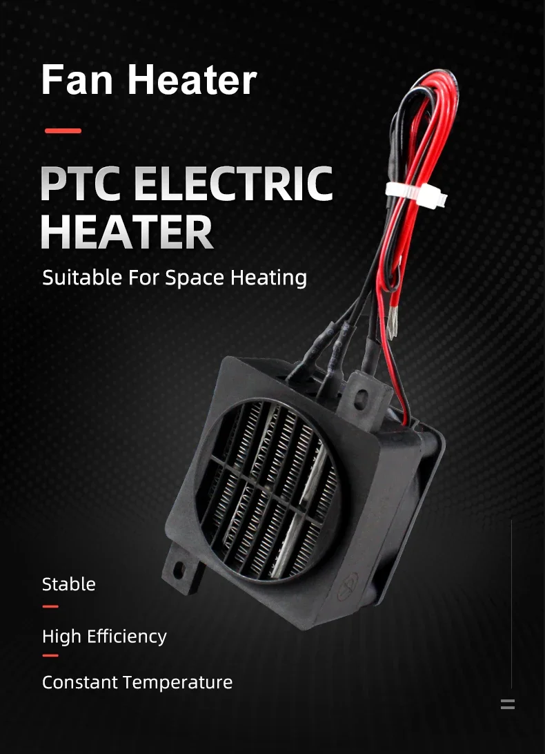 PTC-Heizung, 12 V, 24 V, 48 V, 110 V, 220 V, Keramik-Thermostat-isolierte Heizung mit Ventilator, Haustier-Isolierung, Inkubator, PTC-Elektroheizung, Auto – Detail 1