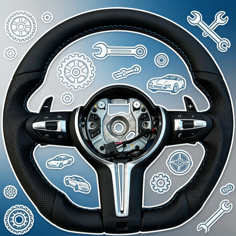 

M Sports Flat Bottom Wheel Leather For BMW E46 E60