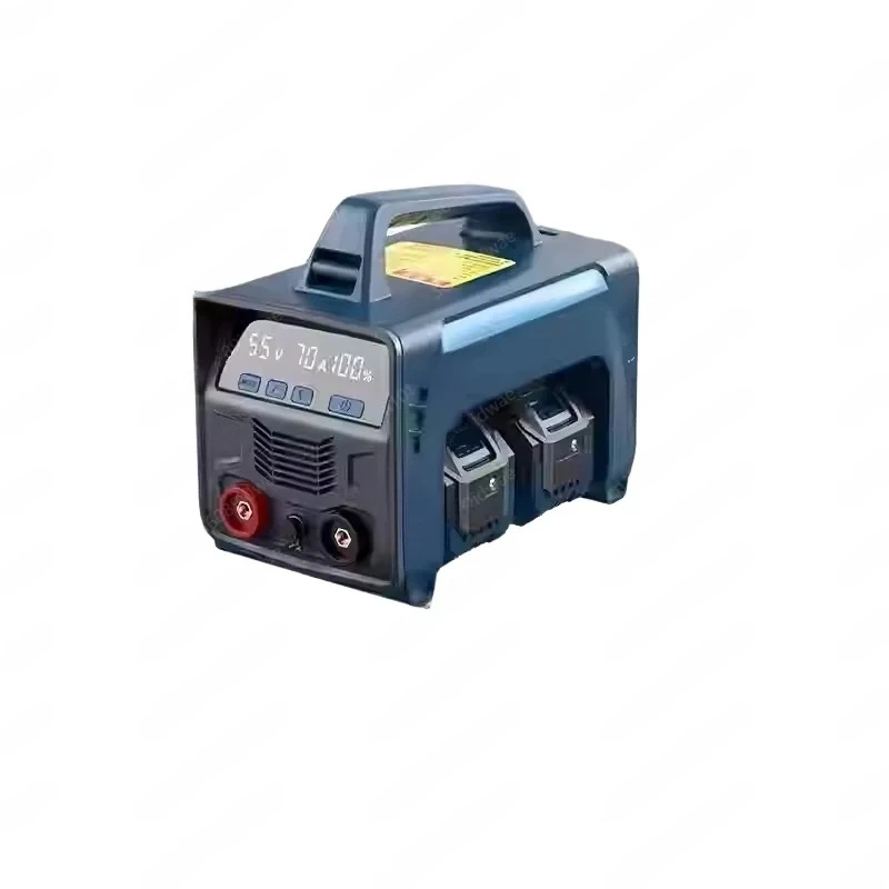 Portable Cordless Battery Powered MMA MIG ARC Stick 60A DC Welding LED Display Digital Dual Batteries Welder Machine
