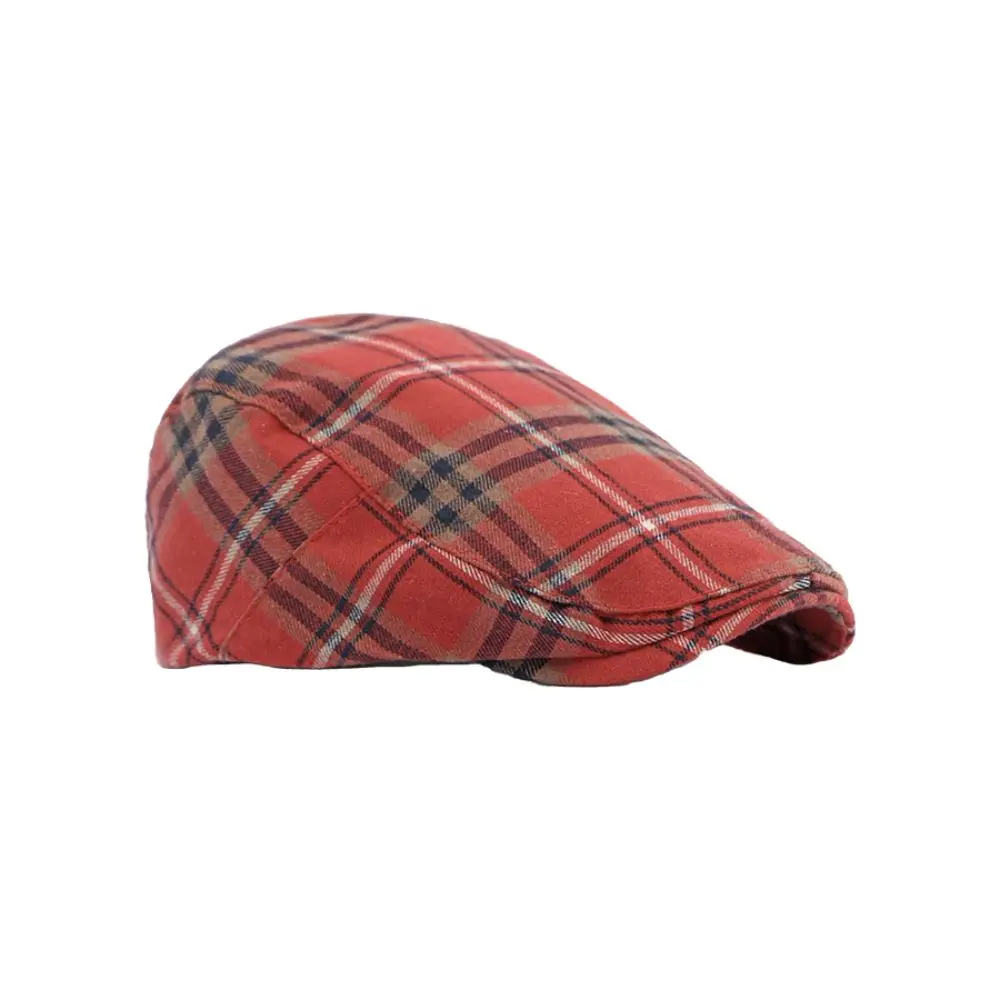 

Fashion Keep Warm Vintage English Hat Cool Korean Style Checkered Bud Caps Bob Hat Comfortable Thick Octagonal Cap Winter