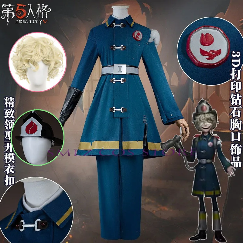 Florian marca Cosplay Identity V Investigador de incendios Cosplay disfraz juego uniforme traje Halloween juego ropa de rol para hombre mujer