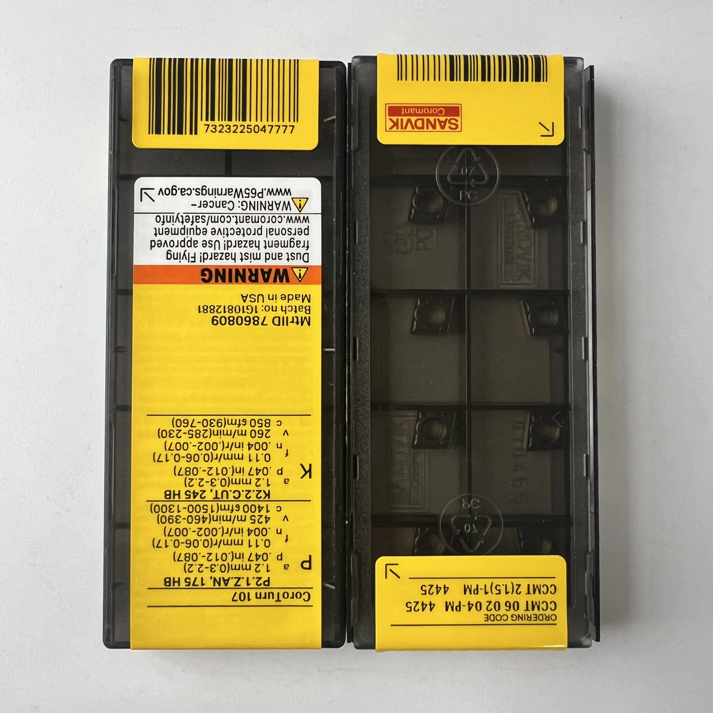 CCMT 060204 -PM 4425 /Lama de carburo original 10 piezas