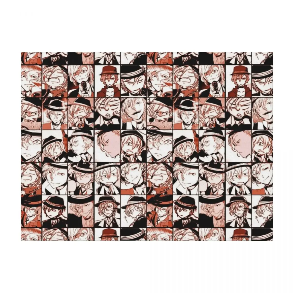 

chuuya collage- manga color version Throw Blanket Designers Retros warm for winter Heavy Blankets
