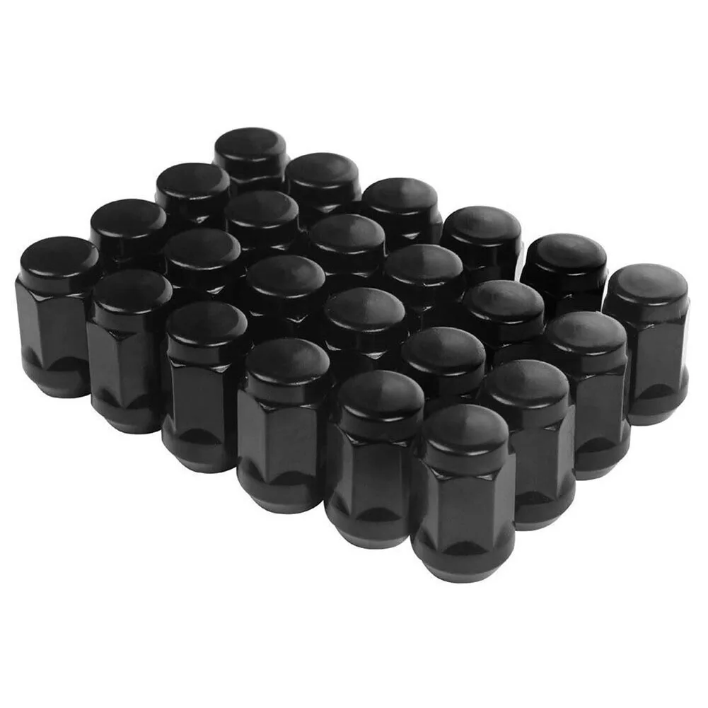 Acorn Style Nuts Black Lug Nut Automotive Replacement Closed End Bulge Acorn Direct Replacement Easy Installation