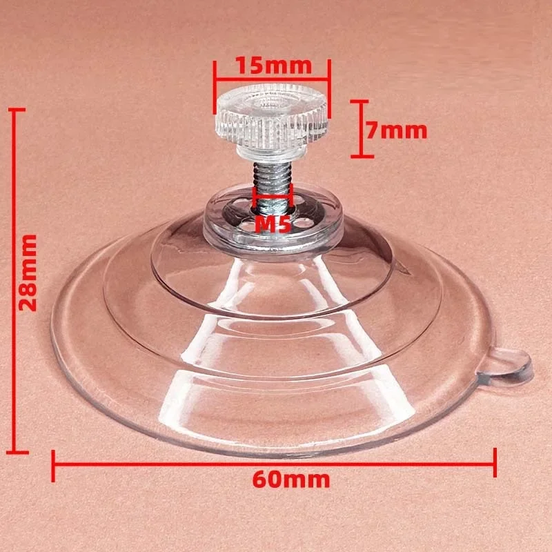 10 Buah Kait Cangkir Hisap dengan Mur Sekrup 60Mm Penebalan PVC Pengisap Cangkir Hisap Vakum untuk Jendela Kaca Kamar Mandi Kait Bantalan Hisap