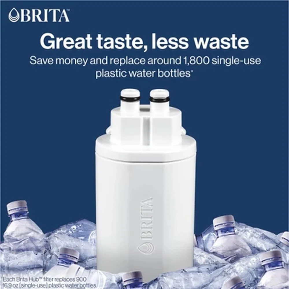 Kompaktes Wasserfiltrationssystem für die Arbeitsplatte, BPA-freier Filter, abnehmbares Reservoir, einfache Einrichtung, Drucktastenabgabe, 72 Unzen Fassungsvermögen