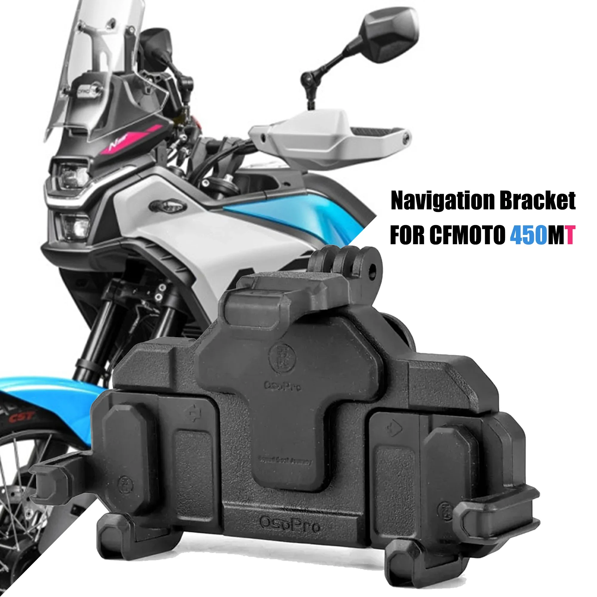 New 450MT FIT CFMOTO 450 MT 2024 Motorcycle Accessories GPS Phone Holder Stand Navigation Stand Shock Absorber Phone Stand